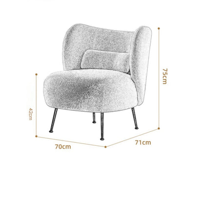 **Moderner gepolsterter Stoff-Sessel Weiß | Wohnzimmer, Schlafzimmer & Hotel, kompakter Einzel-Sofa-Stuhl, stilvoll & bequem**