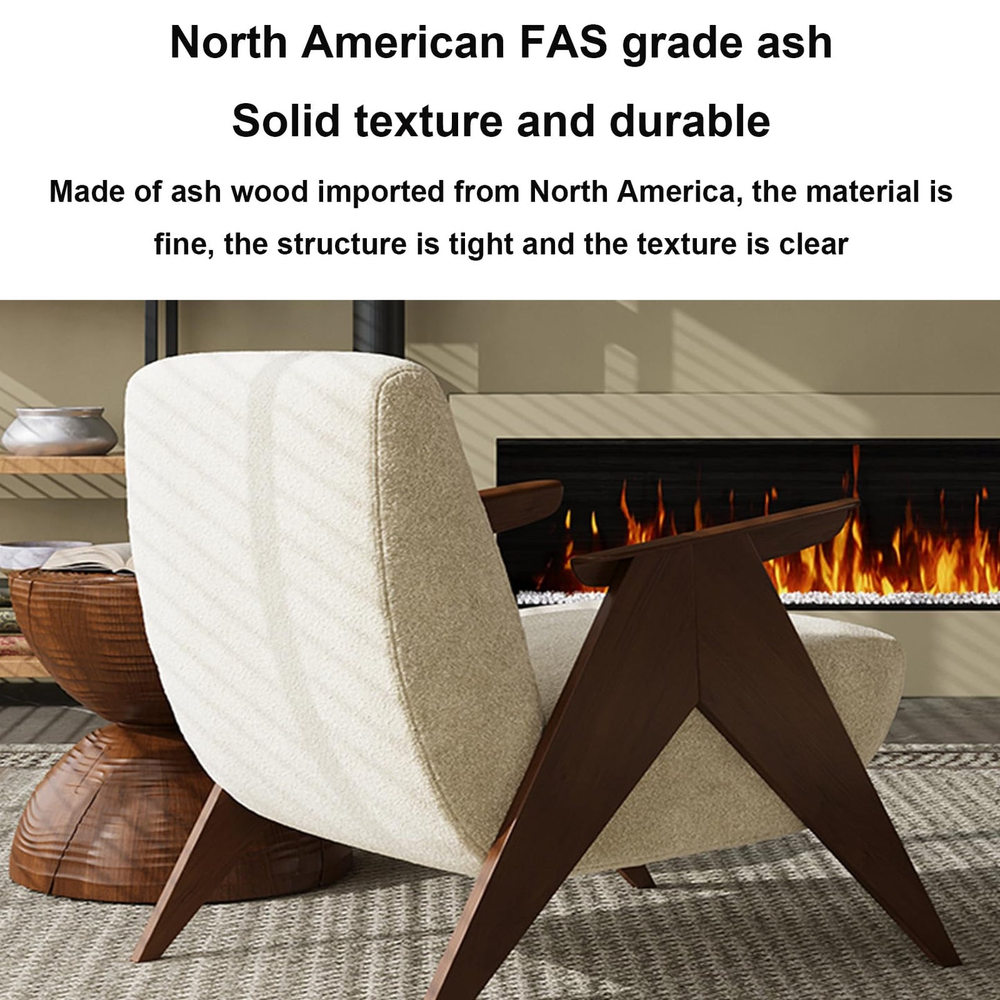 **Mid-Century Sessel Chenille-Samt | Gepolstert, bequemer Lesesessel, Lounge-Stuhl, Grün**